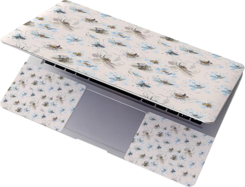 WINTOJO 11.6 13 13.3 14 15 15.6 inches Netbook Laptop Skin Sticker Decal Reusable Protector Cover Case for Laptop Notebook chromebook Blue Flowers W-NEK-57 - Image 4